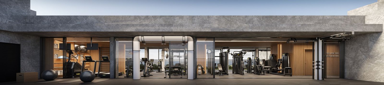 Academia do Icon com equipamentos Technogym
